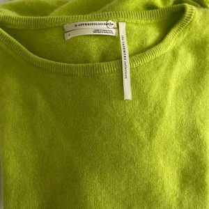 Anthropologie Cashmere Collection 100% Cashmere Short Sleeve Sweater
